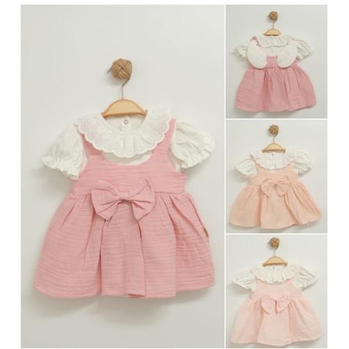 Tufitto 1659 Kız Bebe Müslim Kantlı Elbise 9-18 Ay