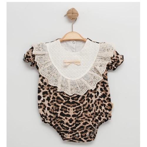 Tufitto 16448 Kız Bebe Leopar Badı Elbise 9-18 Ay