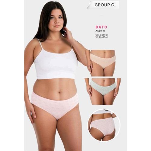 Berrak 11810 Bayan Penye Desenli Bikini Külot M-XL