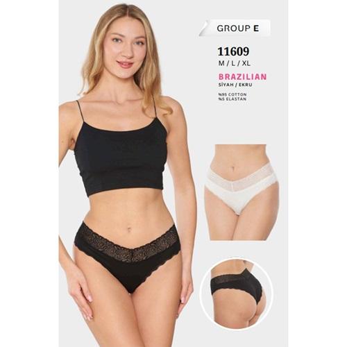 Berrak 11609 Bayan Penye Dantelli Brazilian Bikini Külot M-XL