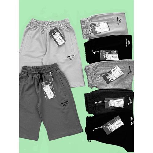 Paris Kids 8025-28 Erkek Çocuk Kompak New York Baskılı Flato Fermuarlı Kapri 9-12 Yaş