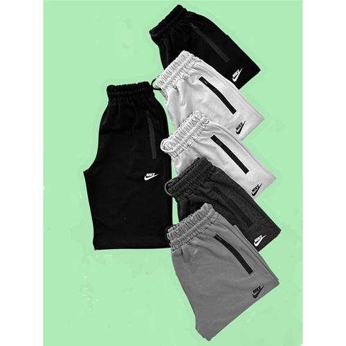 Paris Kids 8026-29 Erkek Çocuk Kompak Nike Baskılı Fermuarlı Kapri 5-8 Yaş