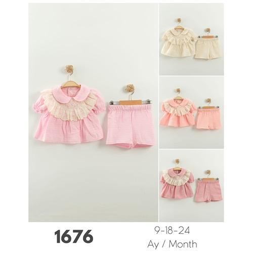 Tufitto 1676 Kız Bebe Müslüm Onu Danteli Takım 9-24 AY