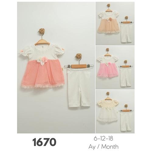 Tufitto 1670 Kız Bebe Kübeli 2li Takım 6-18 Ay