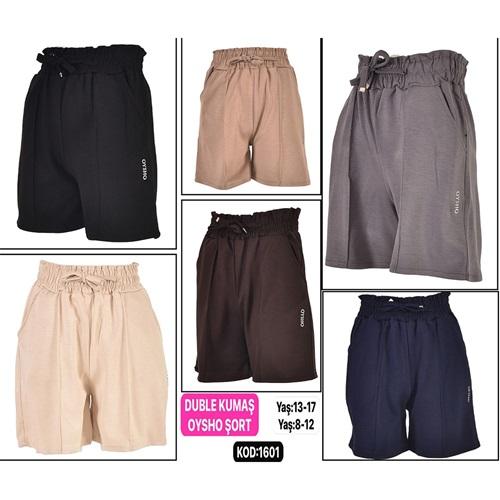 Oysho 1601/1 Kız Çocuk Ön Çimalı Oysho Baskılı Cepli Şort 8-12 Yaş