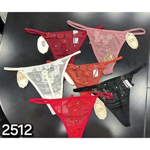F-K 2512 Bayan Fantazi Tül Tanga Taş Detaylı Külot