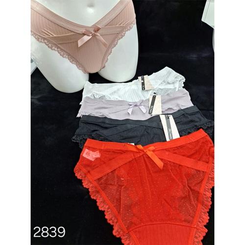 F-K 2839 Bayan Fantazı Denteli Yüksek Bel Külot S-XL