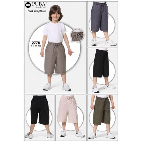 Puba 2778 Erkek Çocuk Jogger Paraşüt Kapri 3-10 Yaş (10 Lu)