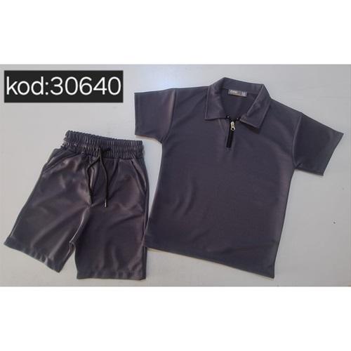 CMK KIDS 30640 Erkek Çocuk Fermuarlı Yaka 2 Li Takım 5-12 Yaş