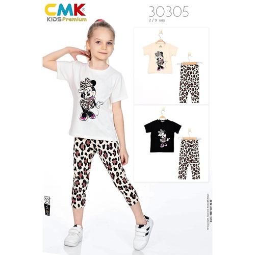 CMK KIDS 30305 Kız Çocuk Minnie Mouse Baskılı 2 Li Takım 2-9 Yaş