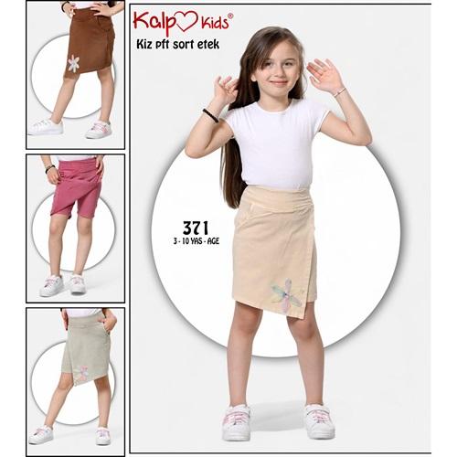 Kalp 371 Kız Çocuk Pfd Şort Etek 3-10 Yaş (8 Li)