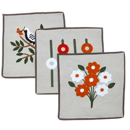 Nergiz Punch Nakışlı Kirlent Kılıfı 40 X40 Cm (10 Lu)