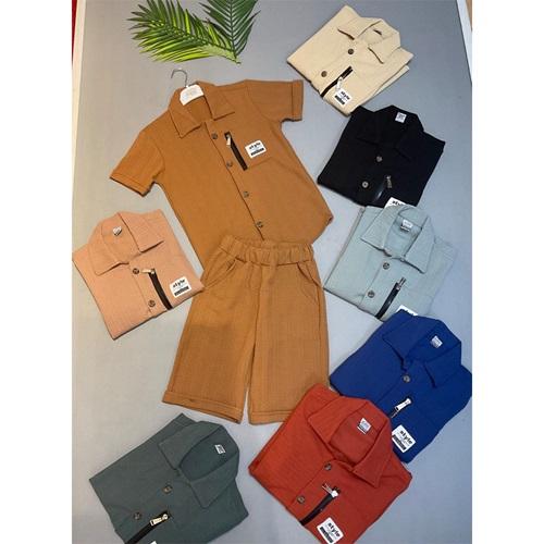 Totti 4580 Erkek Çocuk 3 Lü Gömlekli Kapri Takım 6-10 Yaş