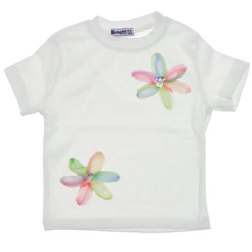 Rengoo 2025 Kız Çocuk Önü Çicek Nakışli Crop Badi 8-14 Yaş