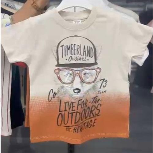 Tospik Erkek Çocuk Penye Sıfır Yaka Gözlüklü Kürt Baskısı Takım 1-4 Yaş