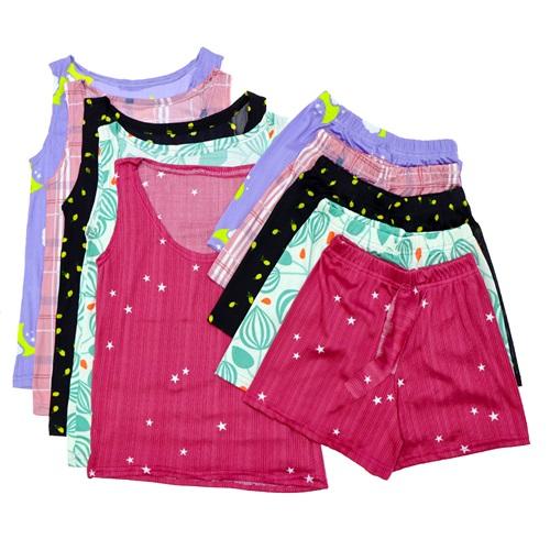 Evrim Moda Bayan Pegasus Kumaş Desenli Şortlu Takım S-M-L (3 Lü)