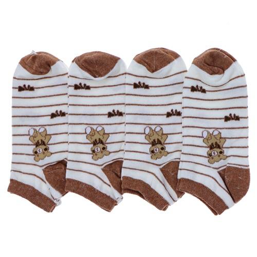 Arın Bayan Penye Etiketsiz Kılçıklı Desenli Likralı Patik Çorap