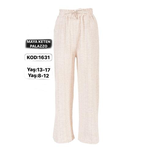 Yılmazcan 1631/2 Kız Çocuk Maya Keten Palazo Kız Eşofman Alt 13-17 Yaş