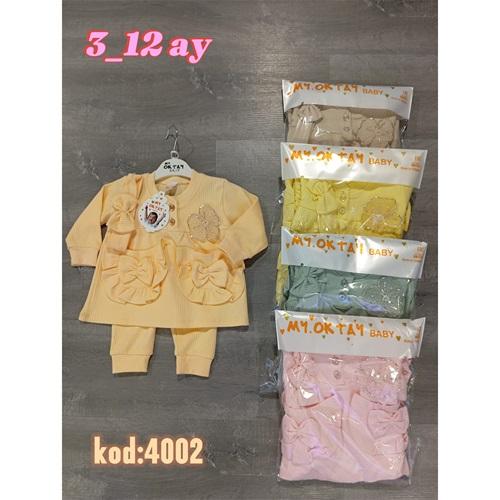 My Oktay 4005 Kız Bebe Çicek Raporlu Hediyelik 2 Li Takım 3-12 Ay