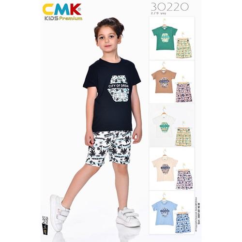 CMK KIDS 30220 Erkek Çocuk City Of Dream Baskılı Şort Takım 2-9 Yaş
