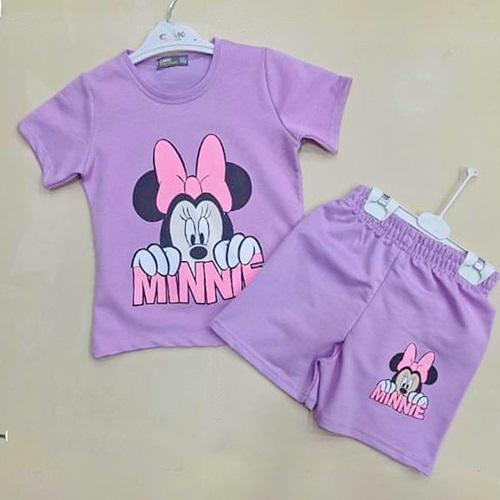 CMK KIDS 30370 Kız Çocuk Minnıe Baskılı Şort Takım 2-9 Yaş