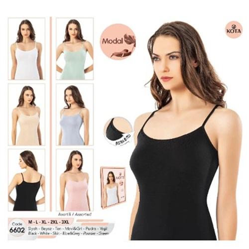 Kota 6602 Bayan Battal Modal İp Askılı Atlet