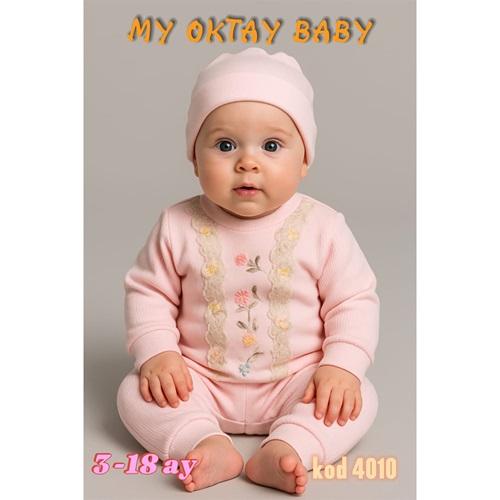 My Oktay 4009 Kız Bebe Raporlu Danteli Sac Bandı Hediyelik 2 Li Takım 3-12 Ay