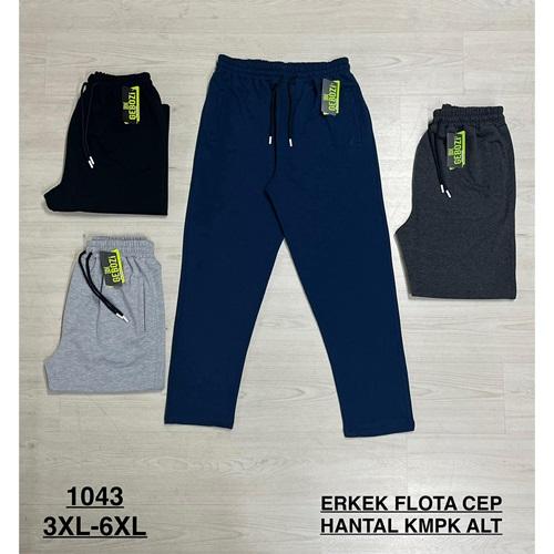 Gebozi 1043 Erkek Flato Hantal Resme Kompak Eşofman Alt 3XL-6XL