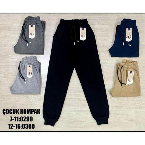 Elsi Bebe 0300 Çocuk Paça Ribana Kompak Eşofman Alt 12-16 Yaş