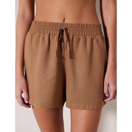 Avatar 1005 Bayan Keten Takma Kemerli Şort S-2XL (5 Li)