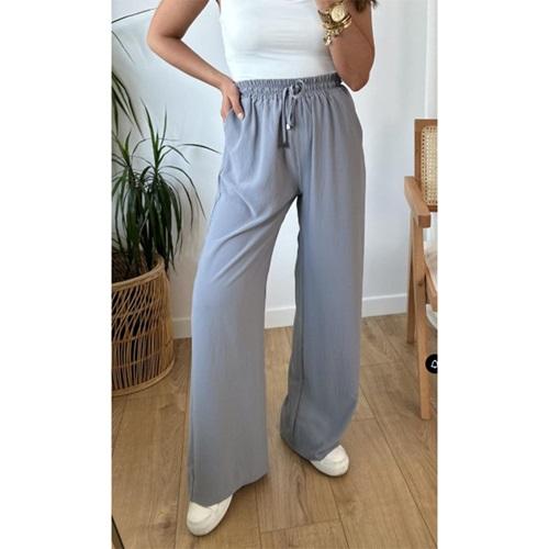 Avatar 1009 Bayan Tensel Kumaş Bel İnce Lastikli Geniş Paça Tek Alt S-M-L (5 Li)