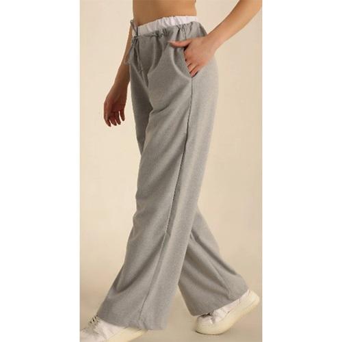 Avatar 25920 Bayan Modal Pilelili Kemer Garnili Geniş Paça Eşofman Alt S-2XL (5 Li)