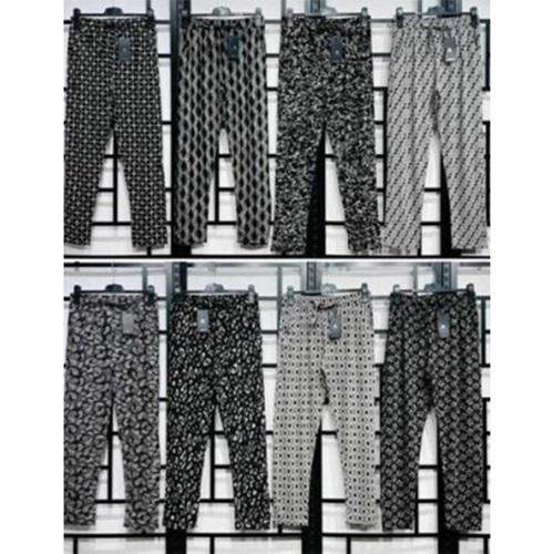 Avatar 25926 Bayan Hantal Desenli Turlu Viskon Dar Paça Cepli Tek Alt 7-10 (4 Lü)