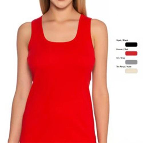 Gelincik 058 Bayan Penye Düz Kalın Askılı Atlet (6 Lı)