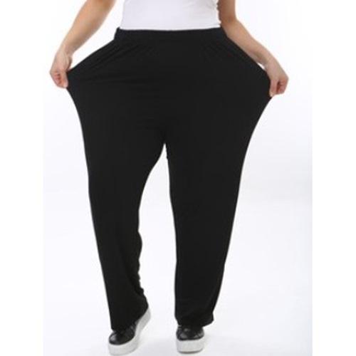 Avatar 25938 Bayan Hantal Düz Turlu Viskon Dar Paça Cepli Tek Alt 7-10 (4 Lü)