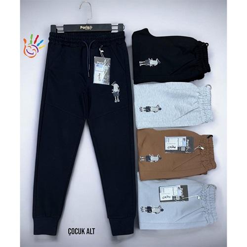 Paris Kids 7028-14 Erkek Çocuk Kompak Penye Adam Baskılı Cepli Eşofman Alt 13-16 Yaş