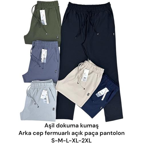 Srt AD 2332 Bayan Aşil Dokuma 3 Cepli Dar Paça Baggy Pantolon S-2XL(5 Li)