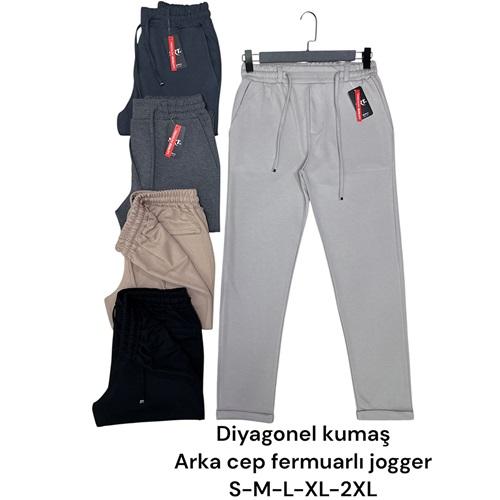 Srt D 2304 Erkek Diagonel Düz Kemer Duble Paça Pantolon S-2XL