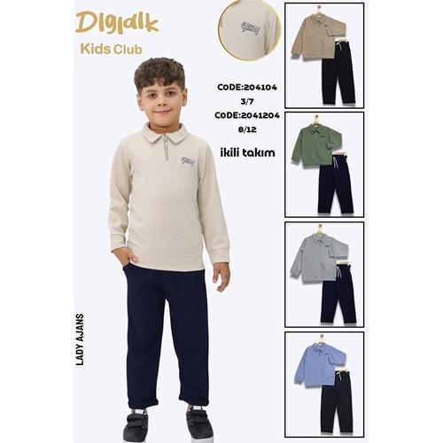 Dıgıdık Kids 2041304 Erkek Çocuk Young Fermuarlı Yaka Takım 7-10 Yaş