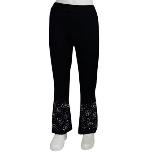 Meleğim 52027 Kız Çocuk Zara Krep İspanyol Paça Taşlı Tayt 5-8 Yaş