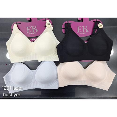 F.K 1251 Bayan Pedli Lazer Kesim Sütyen M-2XL