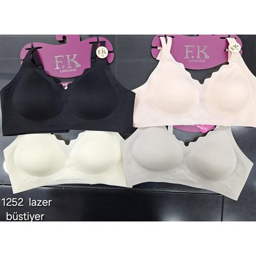 F.K 1252 Bayan Pedli Lazer Kesim Sütyen M-2XL