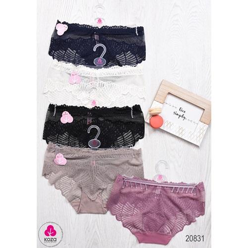 Koza 20831 Bayan Penye Dantelli Bikini Külot (10 Lu)