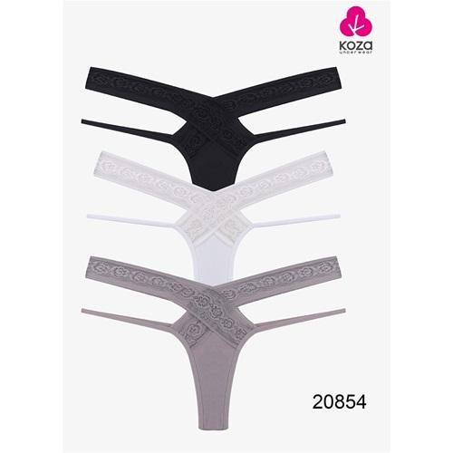 Koza 20854 Bayan Dantelli Tanga Külot (10 Lu)