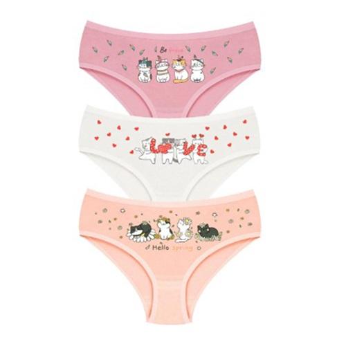 Koza 1016 Kız Çocuk Penye Baskılı Külot (10 Lu)