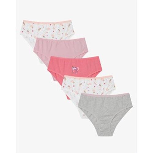 Koza 1013 Kız Çocuk Penye Baskılı Külot (10 Lu)