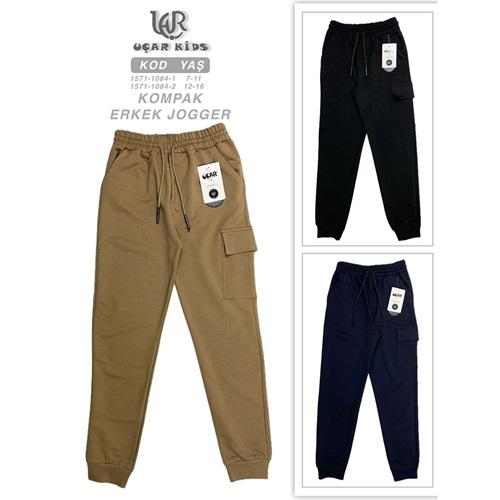 Uçar 1084-1 Erkek Çocuk Tek Kmdn Cep Paça Uzun Ribana Eşofman 7-11 Yaş