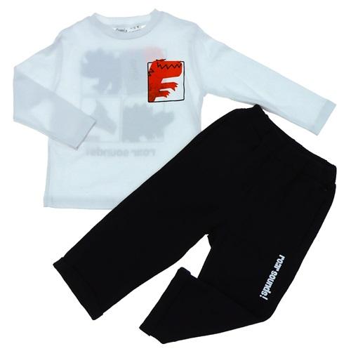 Comix 501 Erkek Çocuk Roar Sounds Baskılı Sıfır Yaka Takım 3-6 Yaş