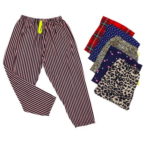 Tımbır Bayan Jumbo Battal Süet Desenli Pijama Tek Alt 3XL (5 Li)