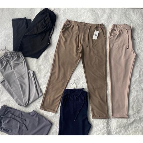 Zara 9131 Erkek Düğmeli Fermuarlı Yan Cepli Double Paça Begonya Pantolon S-2XL